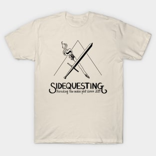 Sidequesting Logo - Black T-Shirt